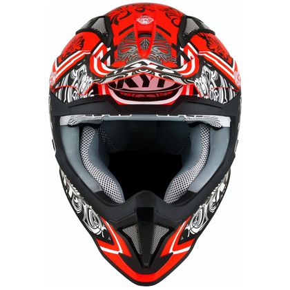 Casco de motocross KYT STRIKE EAGLE - POTION - RED 2021