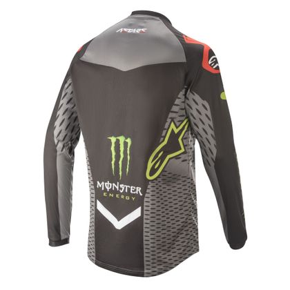 Camiseta de motocross ALPINESTARS MONSTER RAPTOR - MONSTER - BLACK GRAY BRIGHT GREEN 2020