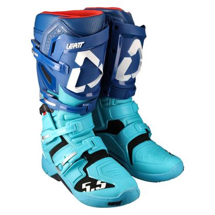 Botas de motocross Leatt GPX 5.5 FLEXLOCK - AQUA 2023 - Azul Ref : LB0520 