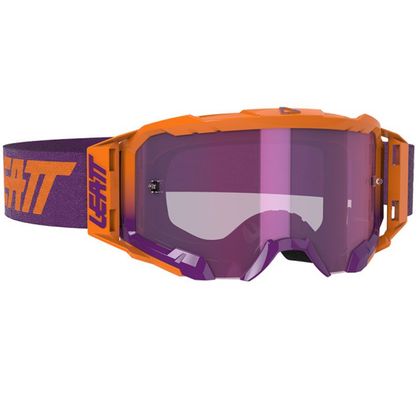 Maschera da cross Leatt VELOCITY 5.5 IRIZ - NEON ORANGE PURPLE 2021 - Arancione / Rosa