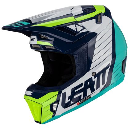 Casco de motocross Leatt 7.5 V23 2023 - Azul / Amarillo Ref : LB0618 