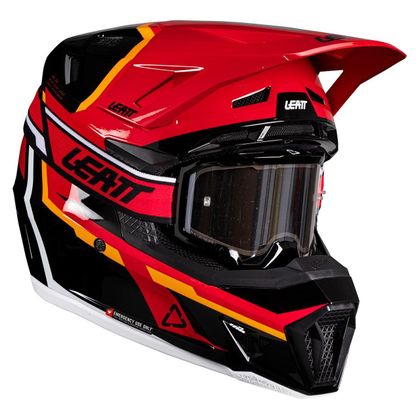 Leatt 7.5 AVEC MASQUE 2026 Cross-Helm - Rot / Schwarz
