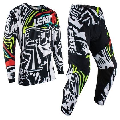 Camiseta de motocross Leatt 3.5 RIDE KIT CAMISETA+PANTALÓN 2023 - Negro / Blanco Ref : LB0629-C64192 