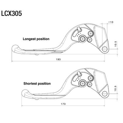 Rizoma Adjustable plus Clutch lever - Black