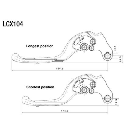 Levier d'embrayage Rizoma Adjustable Plus - Gris