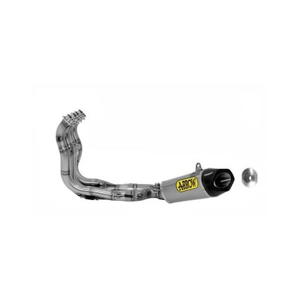Ligne Complète Arrow Works Titane Racing - Collecteur Acier - Gris