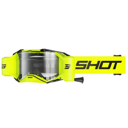 Masque cross Shot LITE - ROLL OFF - SLASH NEON_YELLOW_GLOSSY  - Jaune