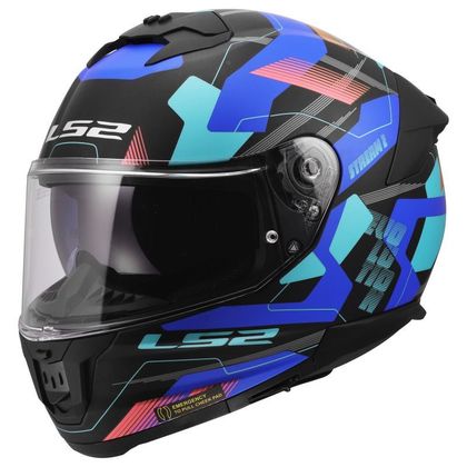 Casque intégral LS2 FF808 - STREAM II - MIKA - Noir / Bleu Ref : LS1254 