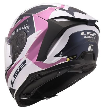 Casque intégral LS2 FF817 CHALLENGER II- FLAMAN - Noir / Rose