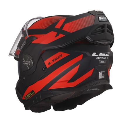 Kask szczękowy LS2 FF901 ADVANT X - NOVA - Czarny / Czerwony