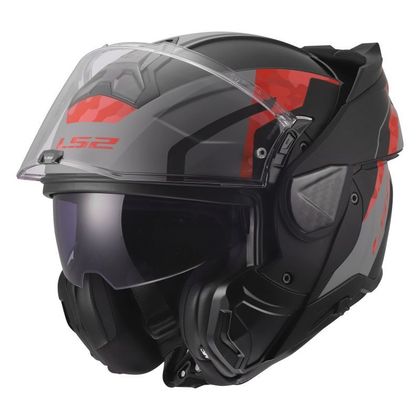 Casque modulable LS2 FF910 ADVANT II - GLIDE - Noir / Rouge Ref : LS1304 