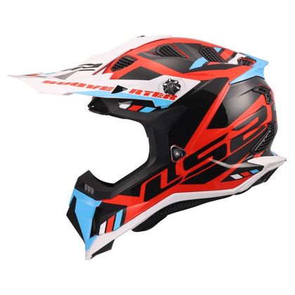 LS2 MX700 - SUBVERTER EVO II- STOMP 2026 Cross-Helm - Weiß / Rot