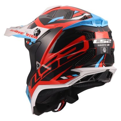 LS2 MX700 - SUBVERTER EVO II- STOMP 2026 Cross-Helm - Weiß / Rot