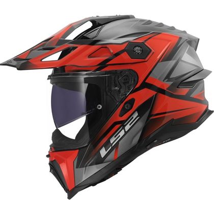 Casque intégral LS2 MX707 EXPLORER EVO TALUX - Noir / Rouge