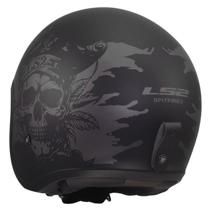 LS2 OF599 - SPITFIRE II - WILLY Jet-Helm - Schwarz / Grau