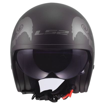 LS2 OF599 - SPITFIRE II - WILLY Jet-Helm - Schwarz / Grau