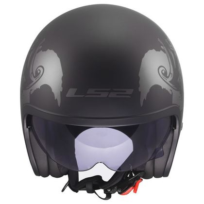 LS2 OF599 - SPITFIRE II - WILLY Jet-Helm - Schwarz / Grau