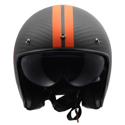 Casque jet LS2 OF601 BOB II CARBON STAR - Noir / Orange