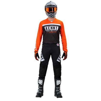 Camiseta de motocross Kenny PERFORMANCE - SOLID - BLACK 2021 - Negro / Naranja