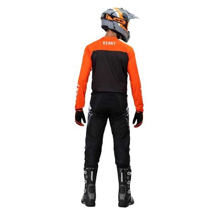Camiseta de motocross Kenny PERFORMANCE - SOLID - BLACK 2021 - Negro / Naranja