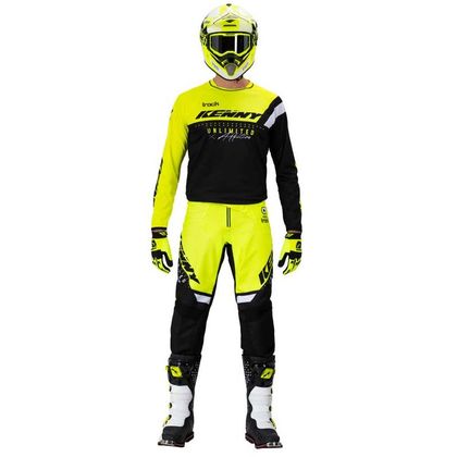 Camiseta de motocross Kenny TRACK - FOCUS - NEON YELLOW 2021 - Amarillo / Negro