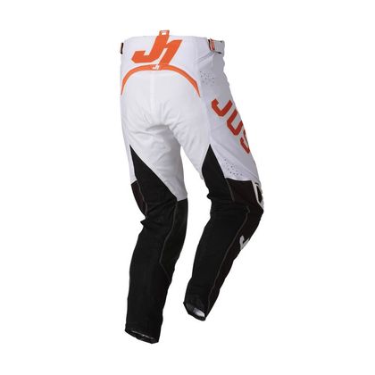 Pantalón de motocross JUST1 J-FLEX ADRENALINE - WHITE/ORANGE 2021