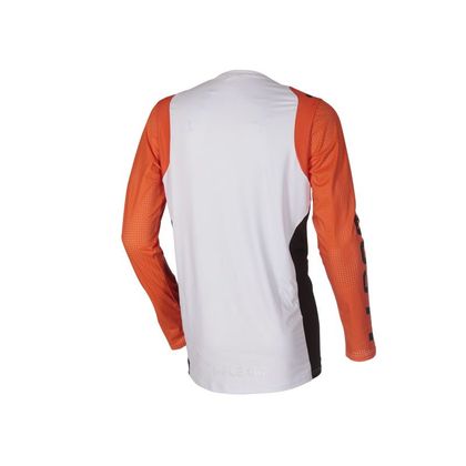 Camiseta de motocross JUST1 J-FLEX - ADRENALINE - WHITE/ORANGE 2021