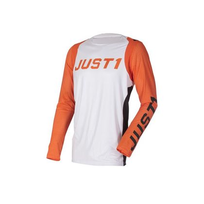 Camiseta de motocross JUST1 J-FLEX - ADRENALINE - WHITE/ORANGE 2021 Ref : JS0245 