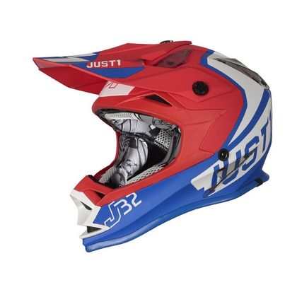Casco de motocross JUST1 J32 KIDS - VERTIGO - BLUE WHITE RED Ref : JS0213 