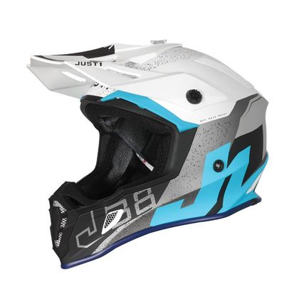 Casco de motocross JUST1 J38 - KORNER - LIGHT BLUE WHITE 2022 Ref : JS0208 
