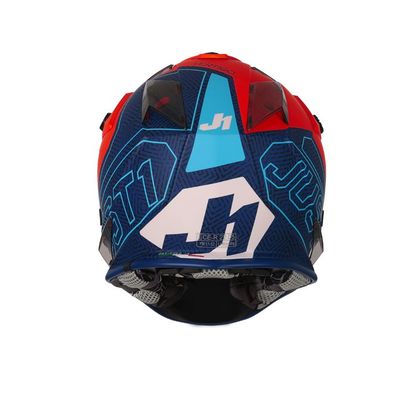 Casco de motocross JUST1 J32 KIDS - VERTIGO - BLUE FLUO ORANGE