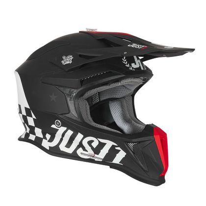 Casco de motocross JUST1 J18 - OLD SCHOOL - BLACK 2021