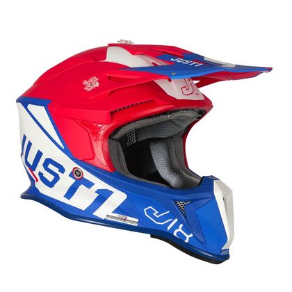 Casco de motocross JUST1 J18 MIPS - VERTIGO - BLUE WHITE RED 2023