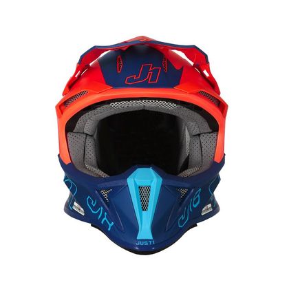 Casco de motocross JUST1 J18 MIPS - VERTIGO - BLUE WHITE FLUO ORANGE 2021