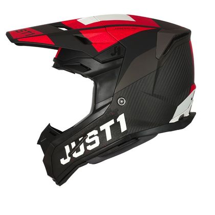 Casque cross JUST1 J22 ADRENALINE RED WHITE CARBON 2022