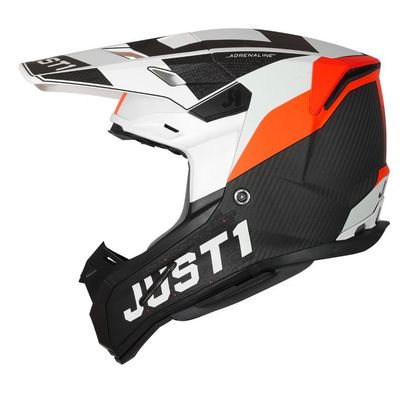 Casco de motocross JUST1 J22 ADRENALINE ORANGE WHITE CARBON 2022