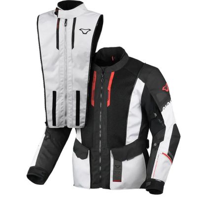 Macna AIR HYBRID 2.0 Motorradjacke - Grau / Schwarz