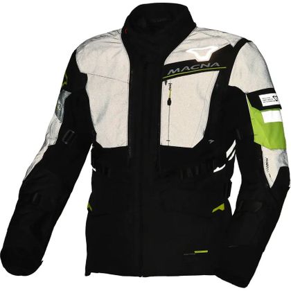 Macna FLEXODUS NIGHT EYE Motorradjacke - Schwarz / Gelb