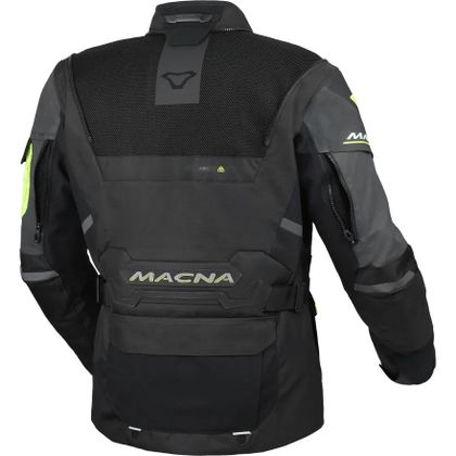 Macna FLEXODUS NIGHT EYE Motorradjacke - Schwarz / Gelb
