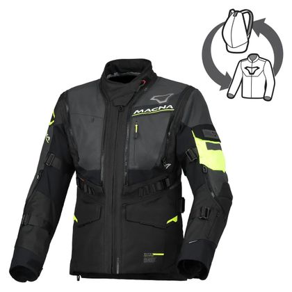 Macna FLEXODUS NIGHT EYE - WOMEN Motorcycle Jacket - Black / Yellow Ref : MAC0541 