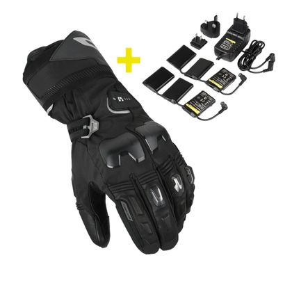 Gants chauffants Macna Progress 3.0 RTX DL 12V 3A kit - Noir Ref : MAC0575 