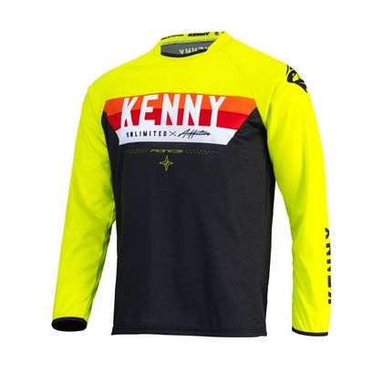 Camiseta de motocross Kenny FORCE KID - NEON YELLOW - Amarillo / Negro Ref : KE1532 