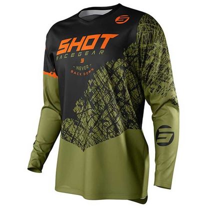 Camiseta de motocross Shot DEVO STORM - KAKI 2021 Ref : SO1882 