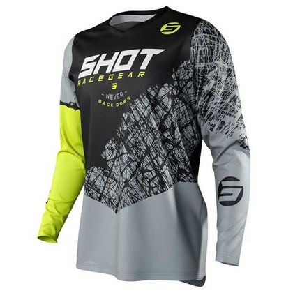Camiseta de motocross Shot DEVO STORM - NEON YELLOW 2021 Ref : SO1888 