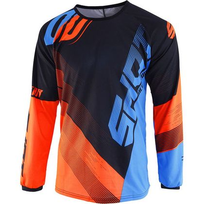 Camiseta de motocross Shot DEVO ULTIMATE - BLUE NEON ORANGE 2019 Ref : SO1449 