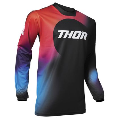 Camiseta de motocross Thor PULSE - GLOW - OFFROAD - BLACK 2020 Ref : TRD0001 