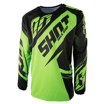 Camiseta de motocross Shot DEVO FAST NEÓN VERDE NIÑO 