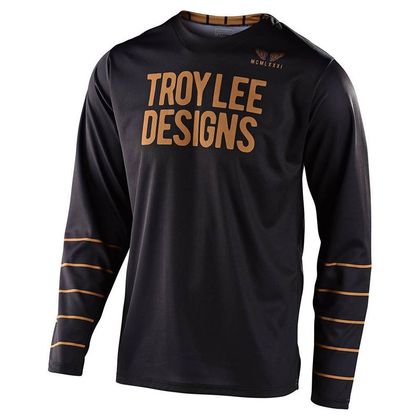 Camiseta de motocross TroyLee design GP - PINSTRIPE - BLACK GOLD 2020 Ref : TRL0528 