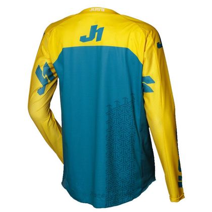 Camiseta de motocross JUST1 J-FORCE TERRA BLUE/YELLOW 2021