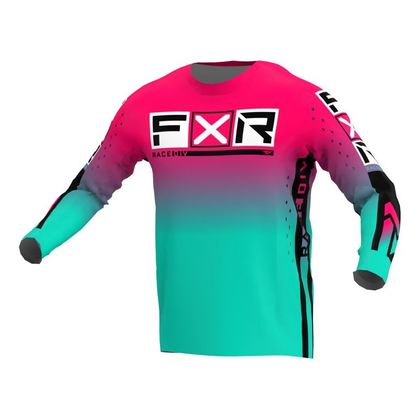 Camiseta de motocross FXR PODIUM PRO 2022 - Rosa / Azul Ref : FXR0374 